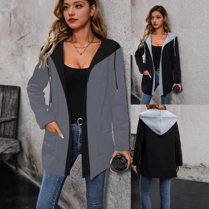 Damen Lässige Kapuzenjacke mit praktischen Taschen und modernem Schnitt Drune