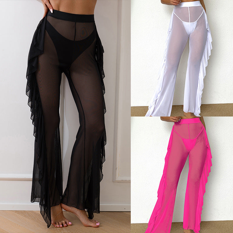 Damen Strandhose mit elegantem Rüschen-Design Drune