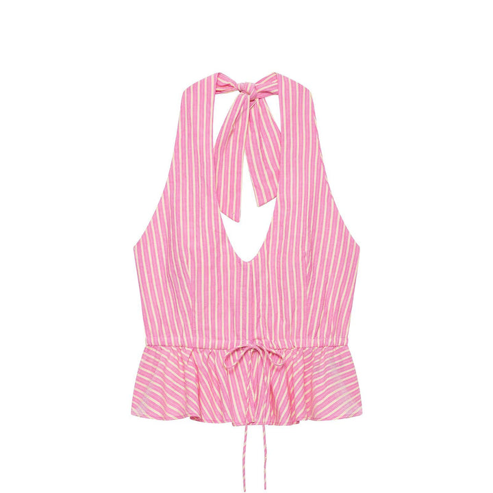 Damen Weite Palazzo‑Hose mit hohem Bund und Tunnelzug Drune