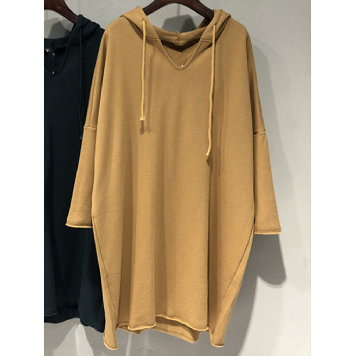 Damen Hoodie-Kleid mit großzügigem Schnitt und Kapuze Drune