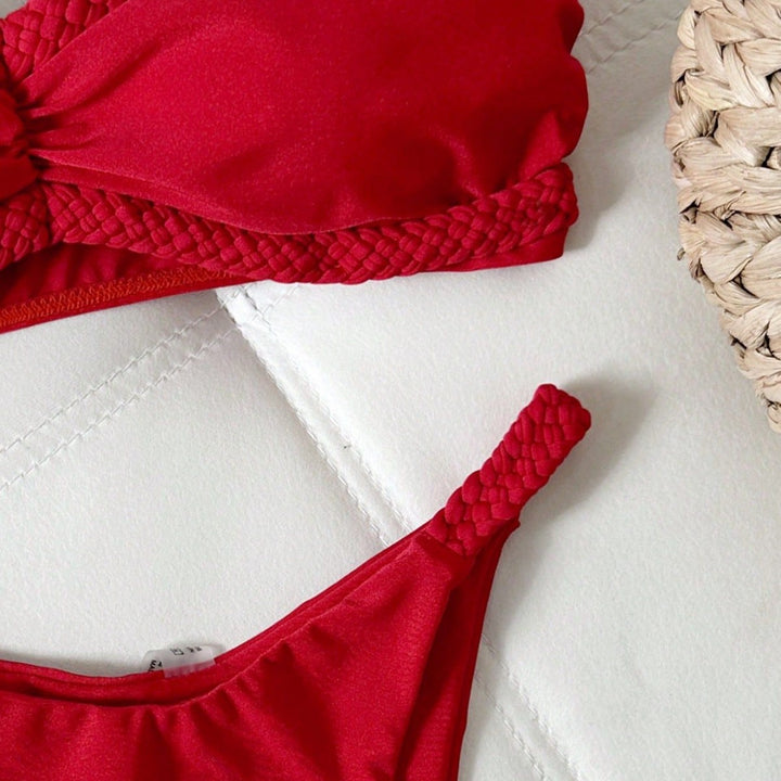 Damen Bandeau-Bikini mit geflochtenen Akzenten Drune