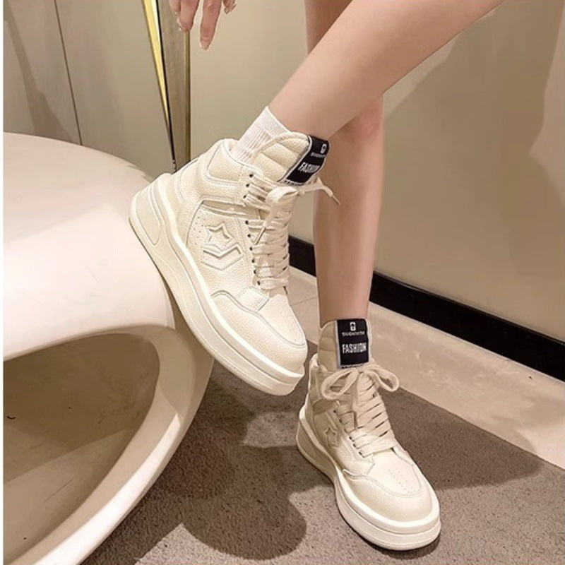 Damen Chunky High-Top Plateausneaker mit gepolstertem Schaft und ergonomischer Komfortsohle Drune