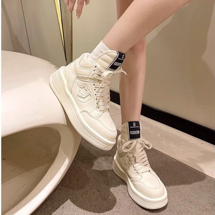 Damen Chunky High-Top Plateausneaker mit gepolstertem Schaft und ergonomischer Komfortsohle Drune