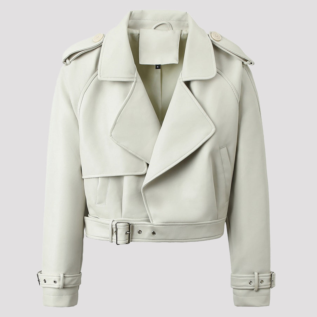 Damen Modische Bikerjacke mit asymmetrischem Reißverschluss Drune