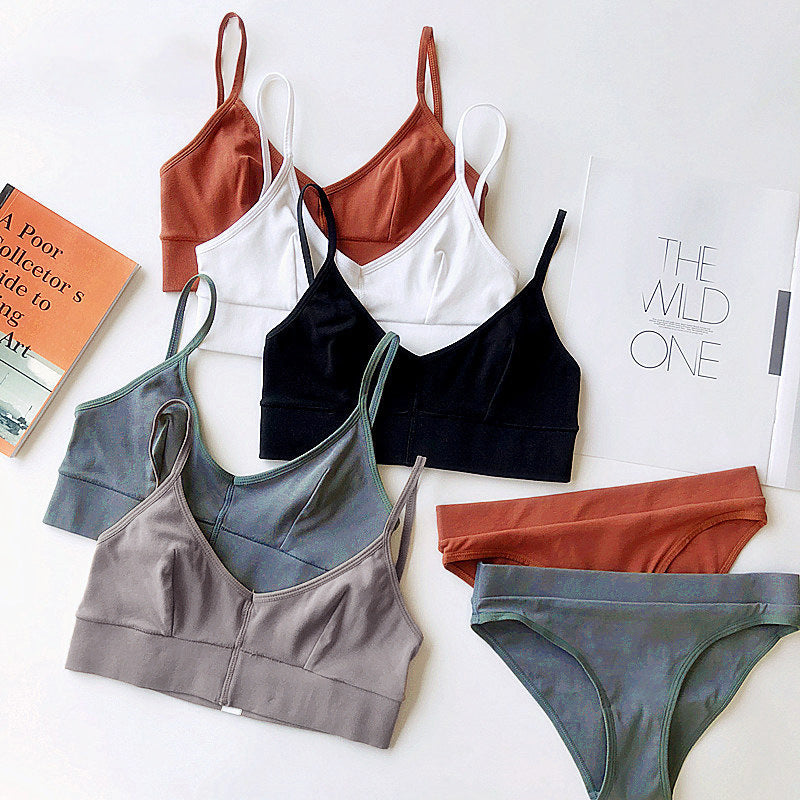 Damen Bikini-Set mit elegantem V-Ausschnitt und verstellbaren Trägern Drune