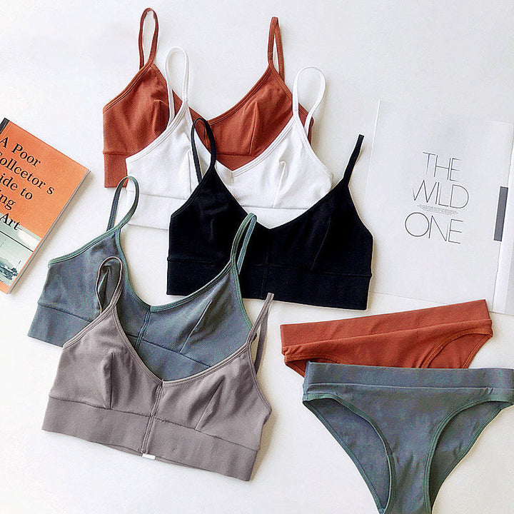 Damen Bikini-Set mit elegantem V-Ausschnitt und verstellbaren Trägern Drune