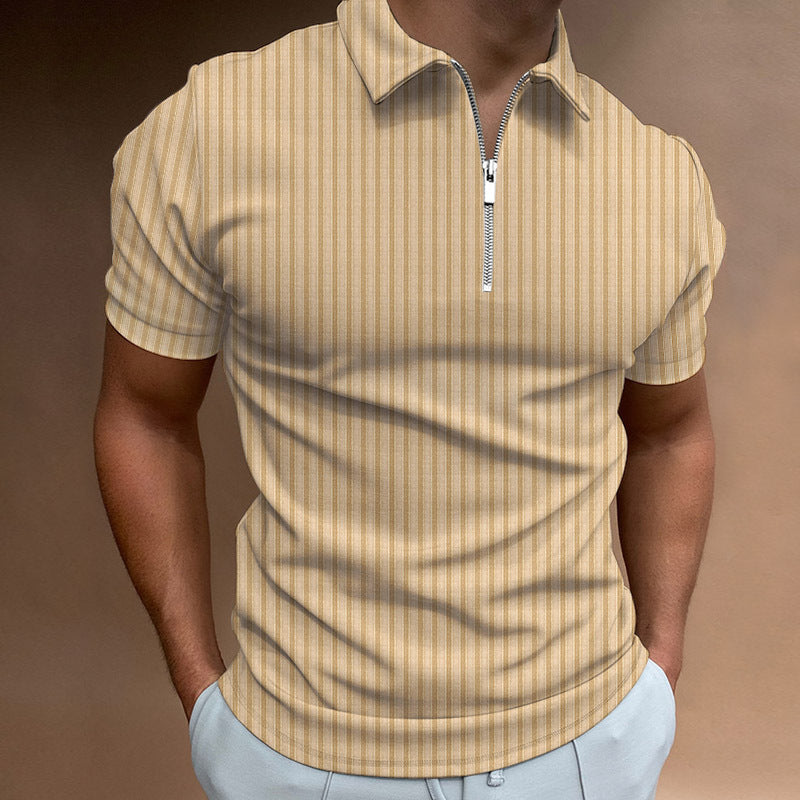 Herren Kurzarm Poloshirt mit Reißverschluss Drune