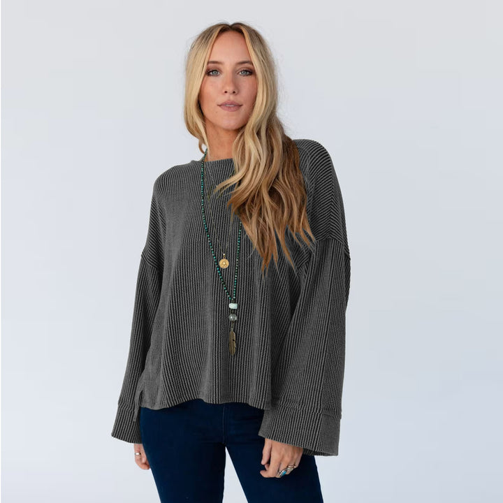 Damen lässiges Langarmshirt Drune