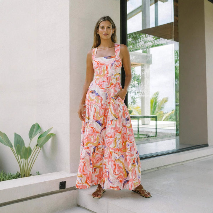 Damen Sommerliches Maxikleid Drune