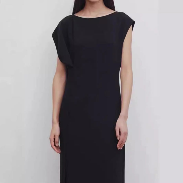 Damen Fließendes Midikleid mit reduziertem Schnitt Drune