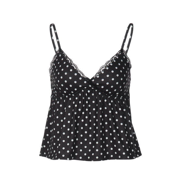 Damen Verspieltes Spaghetti-Top mit Punkten Drune
