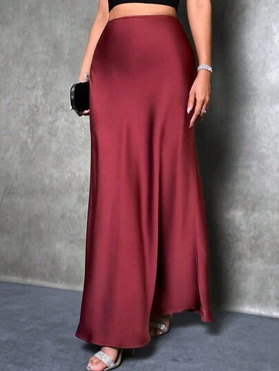 Damen Maxirock mit fließendem Schnitt und elegantem Fall Drune