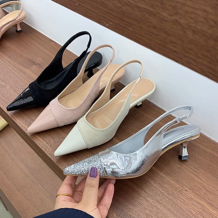 Damen Slingback Pumps mit eleganter Kantenverarbeitung und spitzem Fußbett Drune