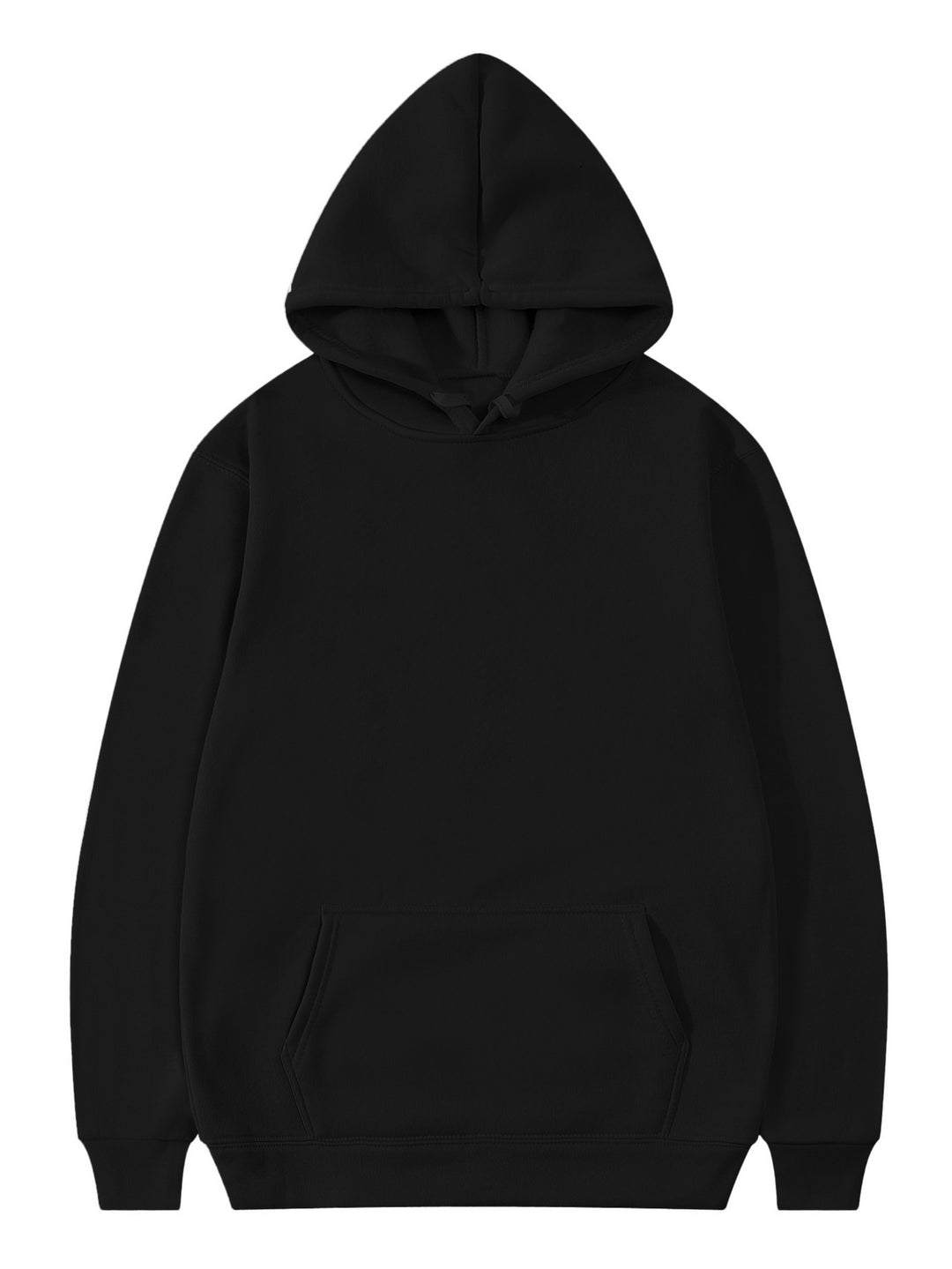 Unisex Oversized Kapuzenpullover aus schwerer Baumwollmischung mit Kängurutasche und gerippten Bündchen Drune