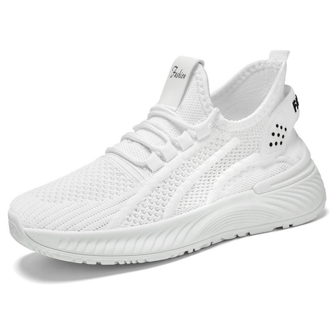 Damen nan atmungsaktiver Strick-Freizeitsneaker mit elastischem Schlupfkragen und gedämpfter Keilsohle Drune