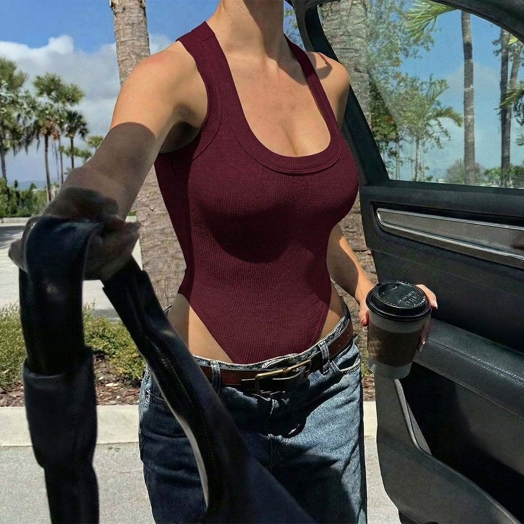 Damen Sportliches Trägershirt aus angenehmem Rippmaterial Drune