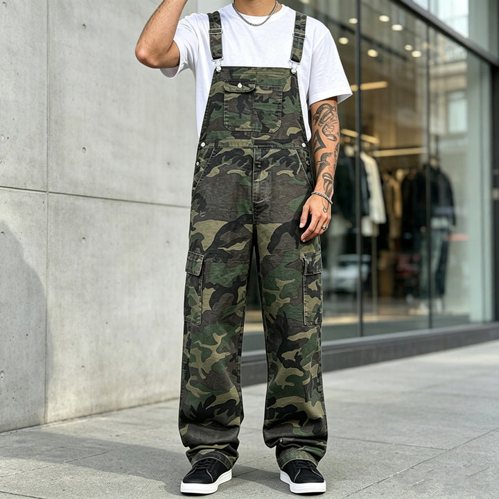 Herren Modische Camouflage Latzhose Drune