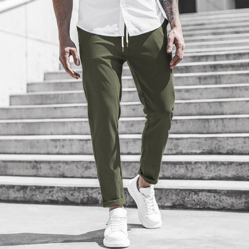 Herren Sportliche Chino-Hose mit flexiblem Bund und modernen Details Drune