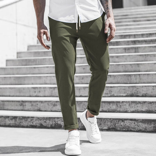 Drune Herren Freizeithose mit Kordelzug und Seitentaschen