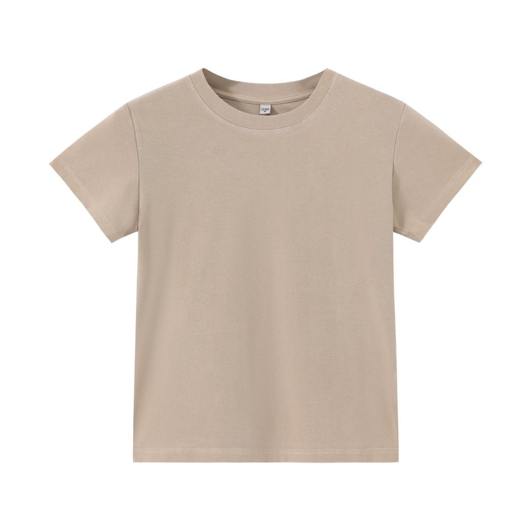Drune | Schillerndes altes kurzes T-Shirt mit Färbung
