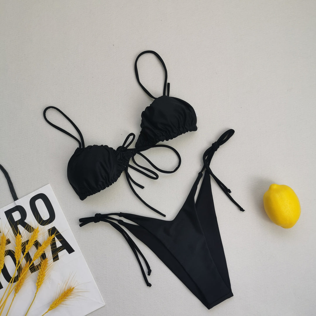 Damen Triangel-Bikini mit regulierbaren Bindebändern Drune