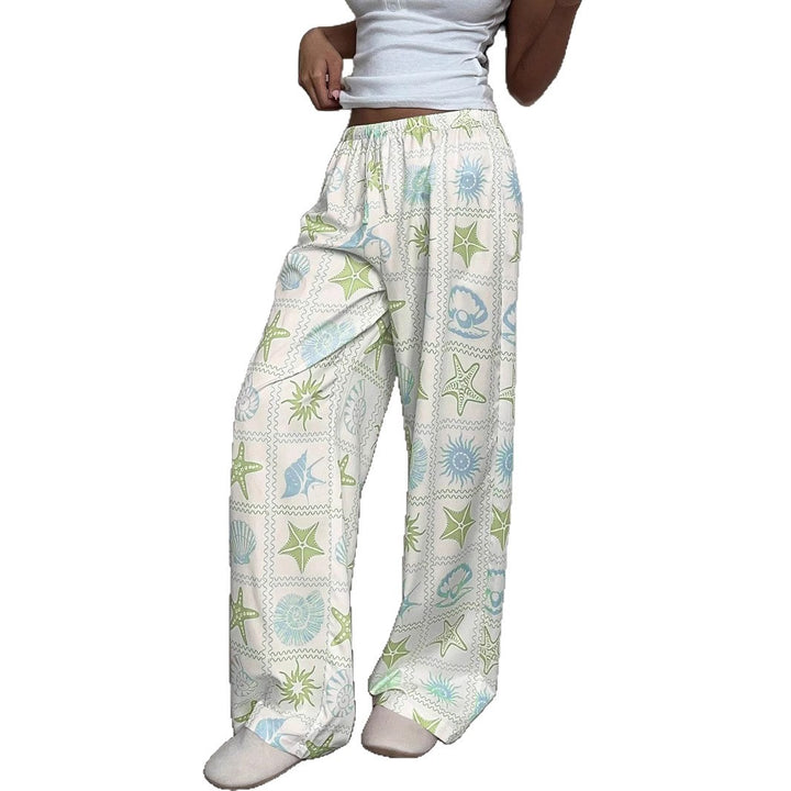Damen Legere Palazzo-Hosen Drune