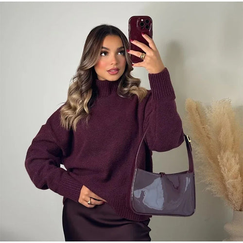 Damen Kuscheliger Rollkragenpullover Drune