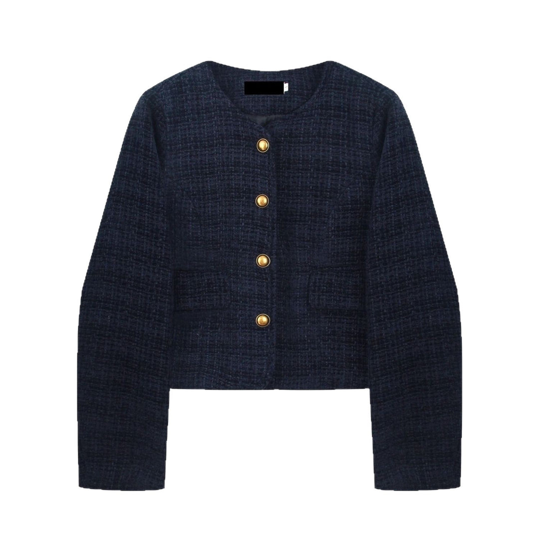 Damen cropped Blazer mit goldenen Knöpfen Drune