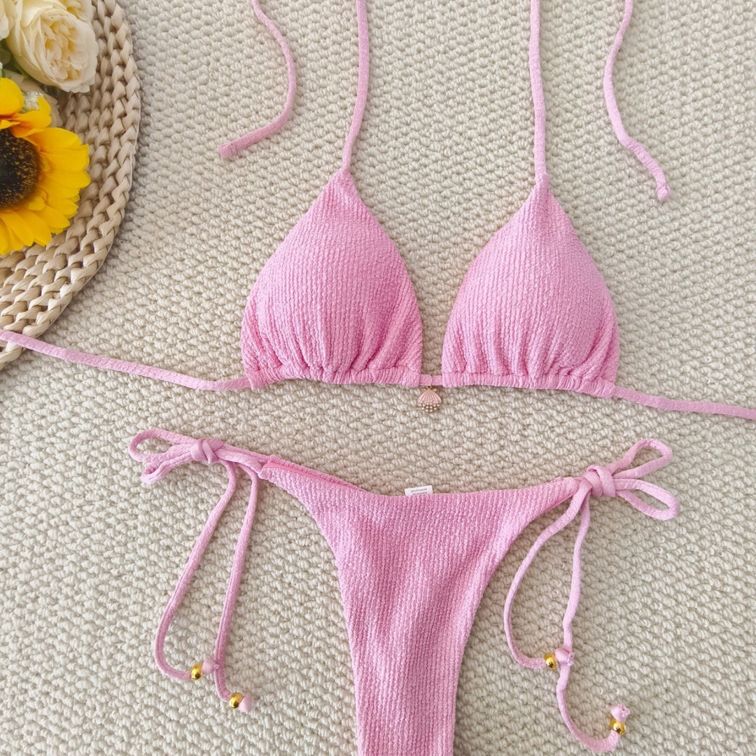 Damen Triangel-Bikini-Set mit raffinierten Schnürdetails Drune