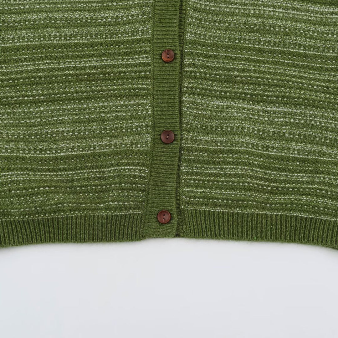 Herren Gestrickte Weste mit V-Ausschnitt, Knopfleiste und feinem Strukturstrick Drune