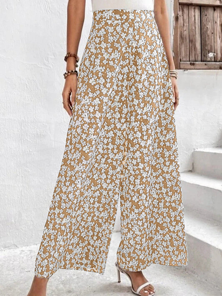 Damen Blumenmuster Palazzohose Drune