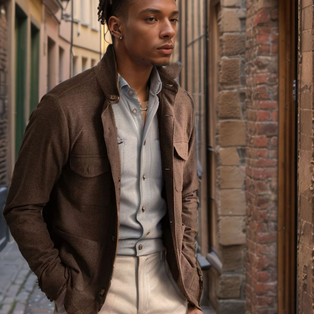 Herren Funktionsjacke mit hochschließendem Kragen und praktischen Taschen Drune