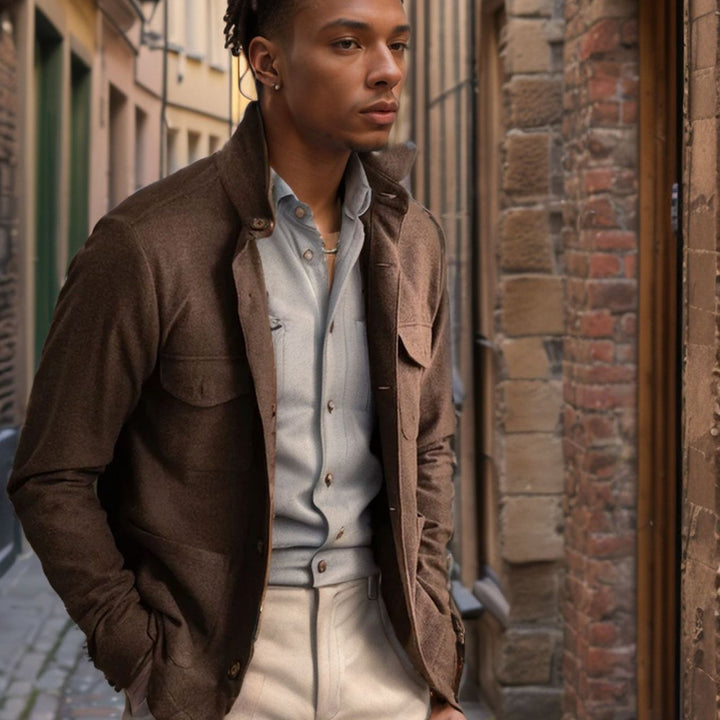 Herren Funktionsjacke mit hochschließendem Kragen und praktischen Taschen Drune