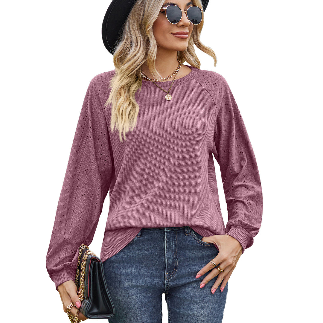 Damen lässiger Pullover mit modischen Strickdetails Drune
