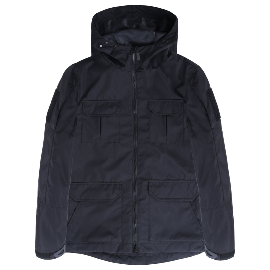 Men's  technical hooded field jacket with multi-flap utility pockets Drune