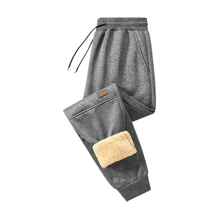 Herren Gefütterte Cozy‑Tech Jogginghose mit Teddy‑Innenfutter, Kordelbund & Bündchen Drune