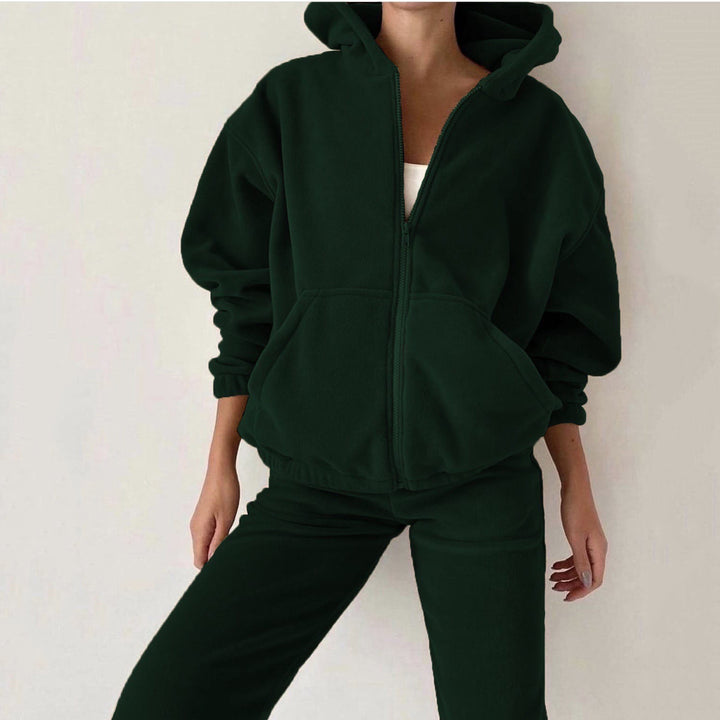 Damen nan oversized Kapuzenpullover-Set mit Cargo-Jogginghose Drune