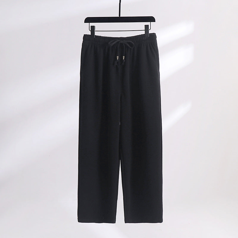 Unisex Gefütterte Fleece-Jogginghose mit elastischem Bund Kordelzug und schmalem Knöchelbündchen Drune