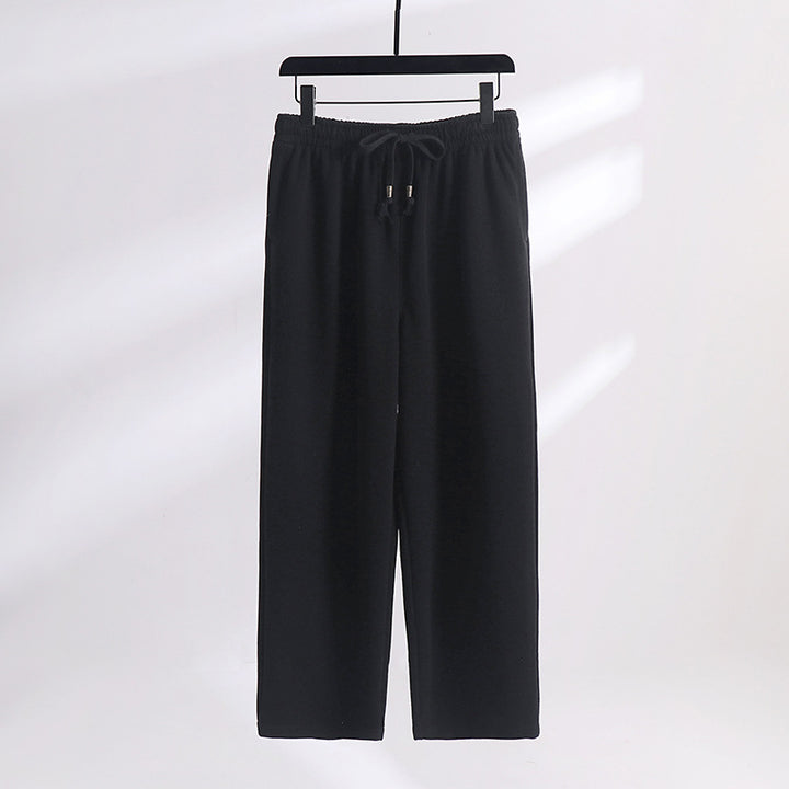 Unisex Gefütterte Fleece-Jogginghose mit elastischem Bund Kordelzug und schmalem Knöchelbündchen Drune
