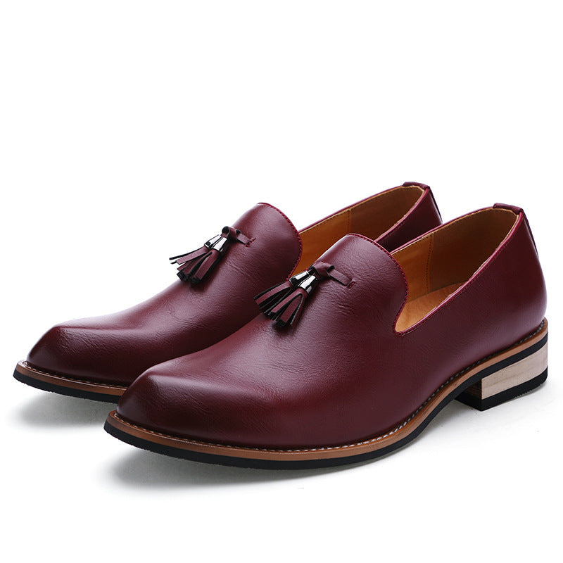 Damen Luxus Loafers aus echtem Leder mit modischen Fransen Drune
