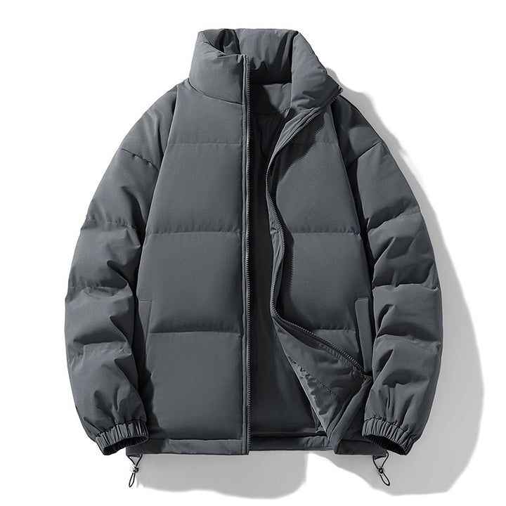 Herren Gepolsterte Pufferjacke mit hohem Stehkragen, winddichter Außenlage und verstellbarem Kordelzugsaum Drune
