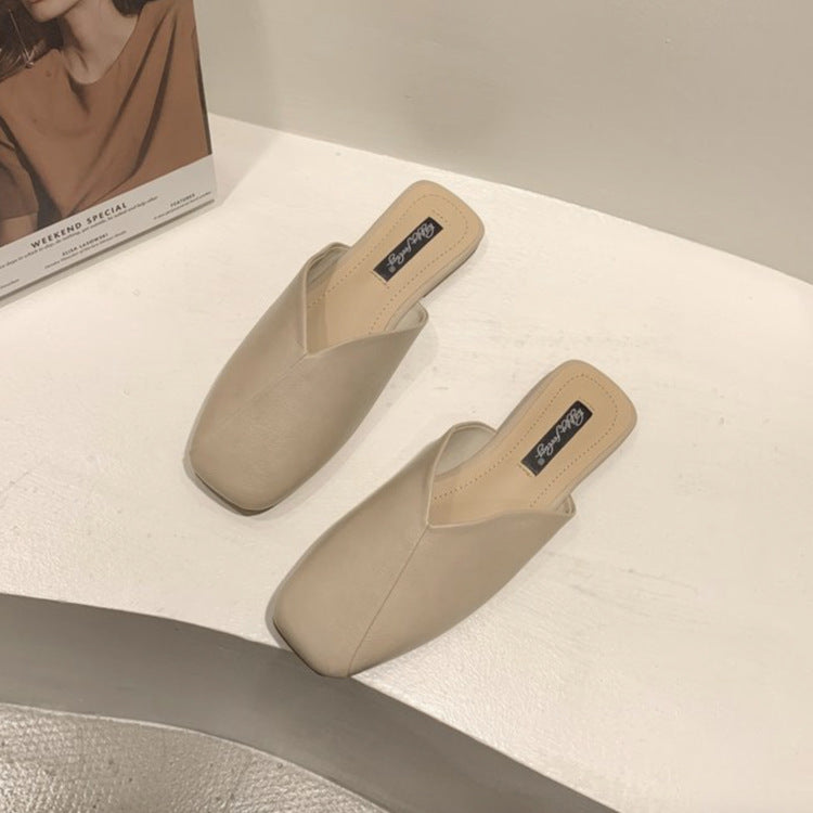 Damen Modische Mules mit elegantem V-Ausschnitt Drune