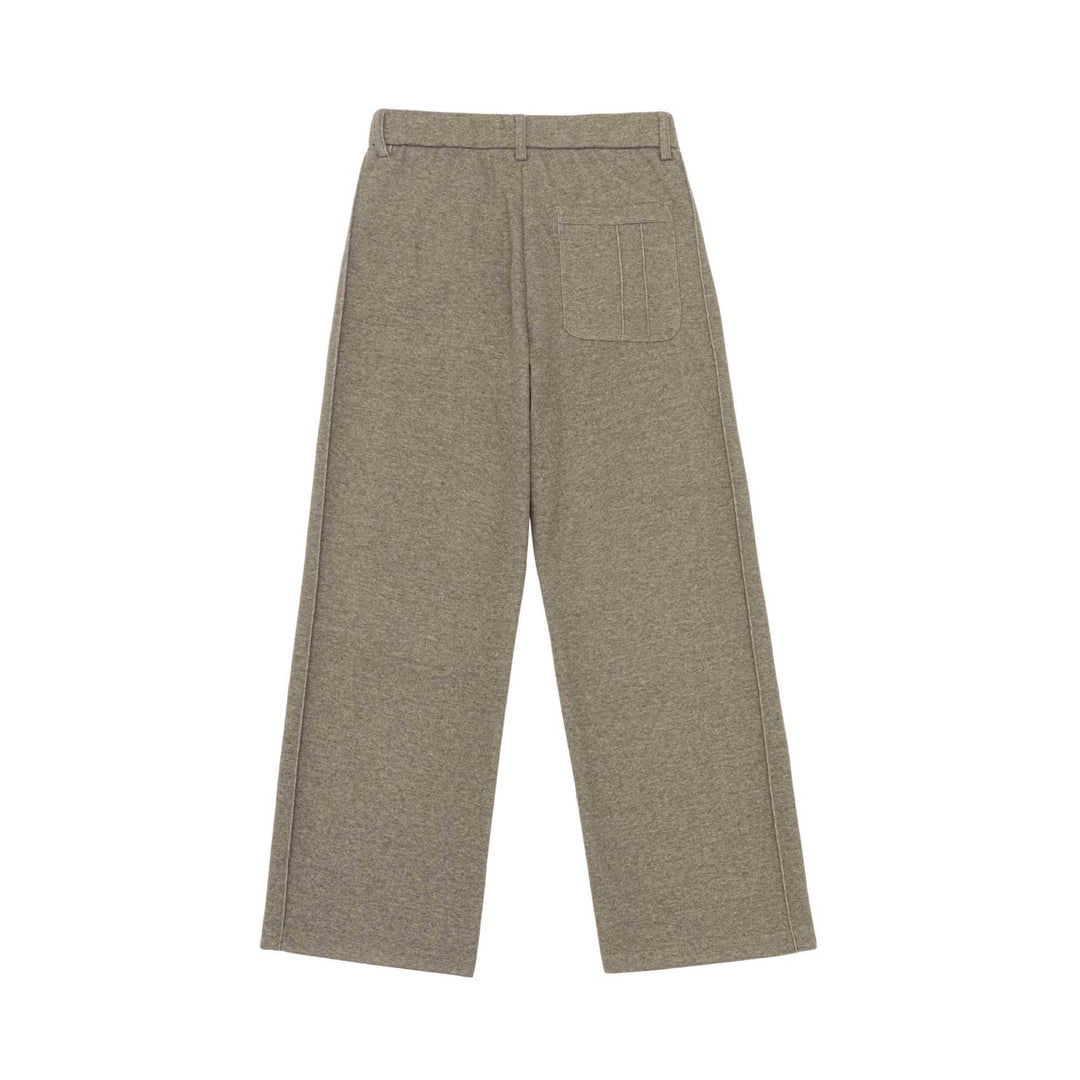 Damen Weite Bundfaltenhose aus Sweatstoff mit hoher Taille und Bügelfalte Drune