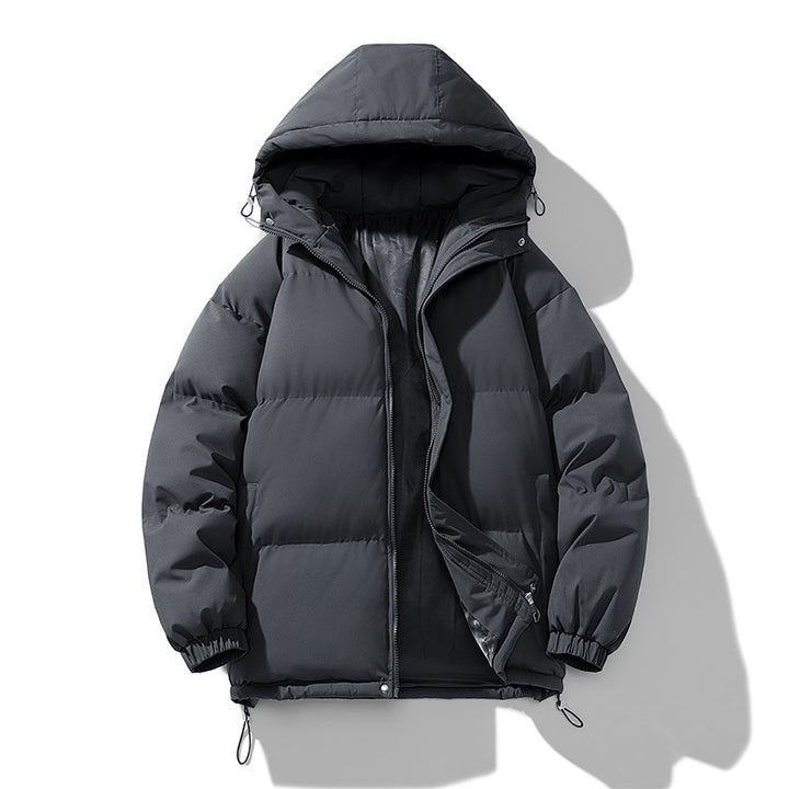 Unisex Gepolsterte Kapuzensteppjacke mit Thermoisolierung und verstellbarem Saum Drune