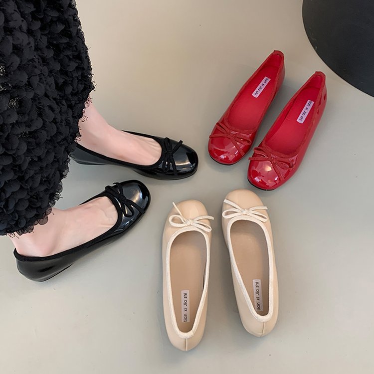 Damen Ballerinas mit dekorativer Schleifenapplikation und komfortablem Fußbett Drune