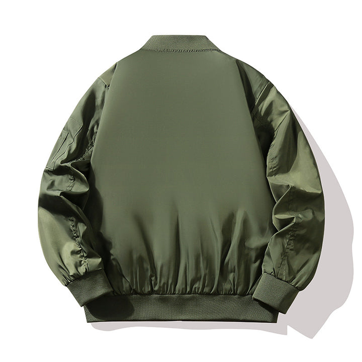 Herren Technische Bomberjacke im Flight‑Stil mit kontrastierendem Innenfutter Drune