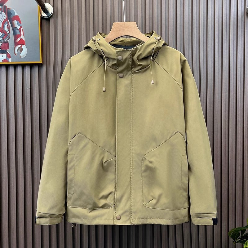 Herren Modische Kapuzenjacke mit vielseitigen Taschen Drune