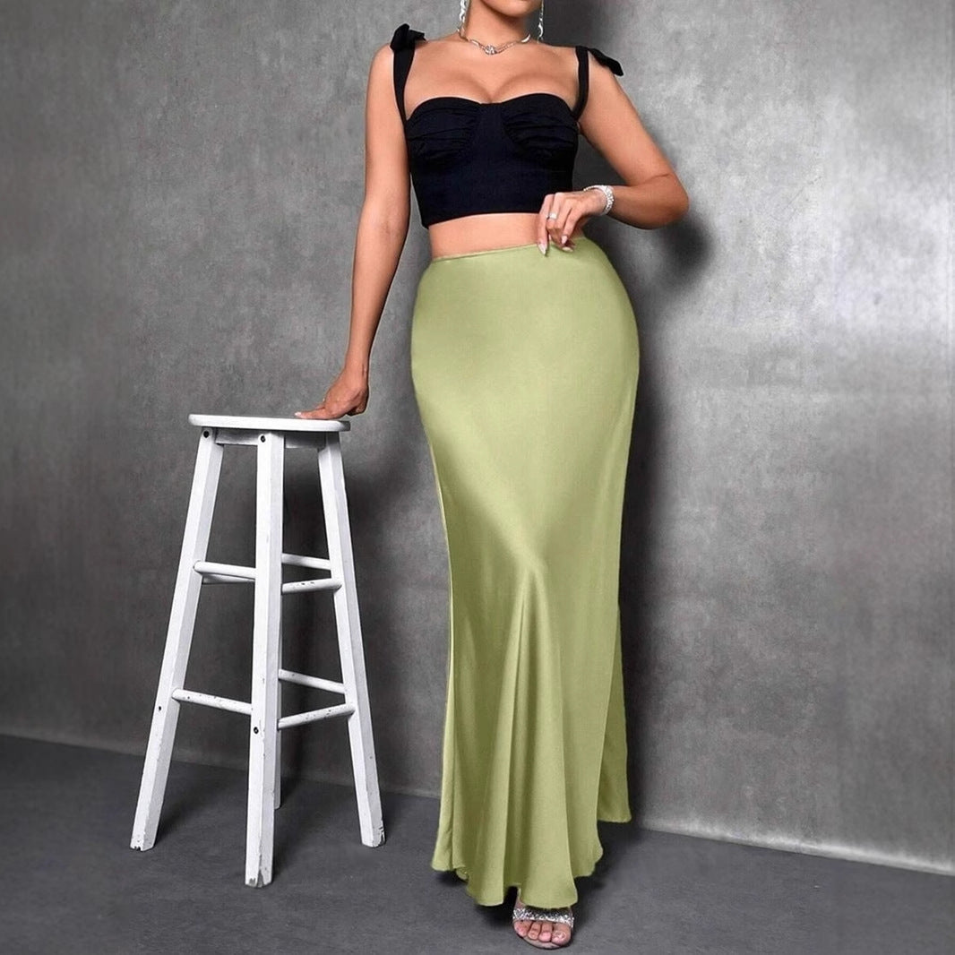 Damen Maxirock mit fließendem Schnitt und elegantem Fall Drune