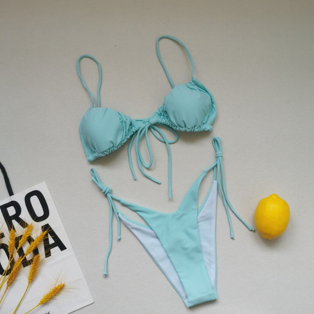 Damen Triangel-Bikini mit regulierbaren Bindebändern Drune