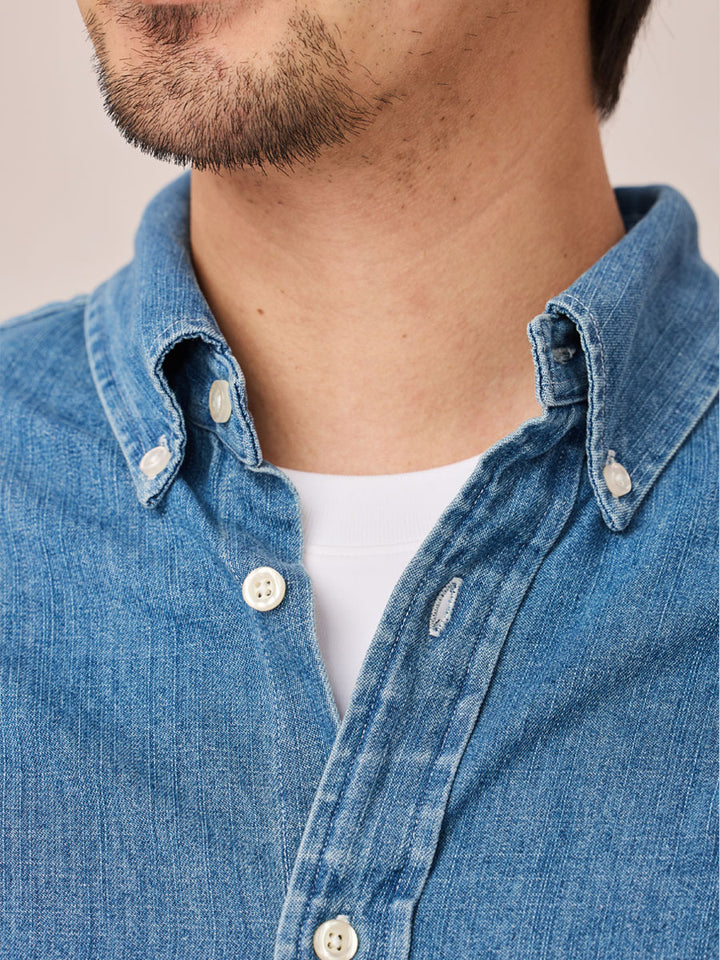 Herren Langarmhemd Jeans Regular Fit